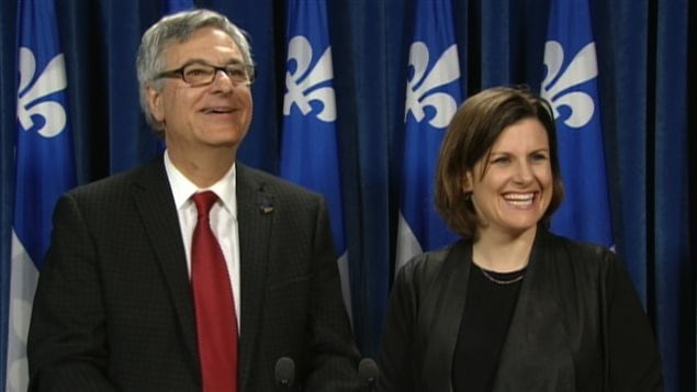Les ministres Jean-Marc Fournier et Stéphanie Vallée