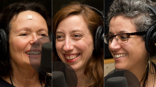 La cinéaste Manon Barbeau, l'auteure Fanny Britt et la militante Bochra Manaï. La cinéaste Manon Barbeau, l'auteure Fanny Britt et la militante Bochra Manaï.