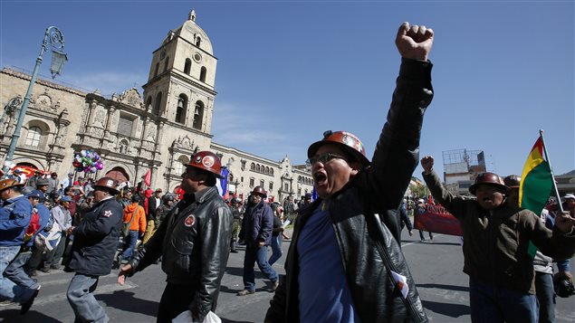 À La Paz, en Bolivie, des mineurs ont manifesté pour la journée des travailleurs. 