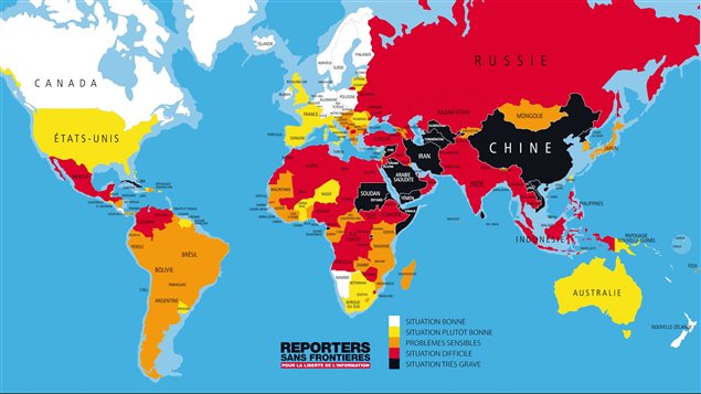 La libertad de prensa en el mundo vista por Reporteros Sin Fronteras, 