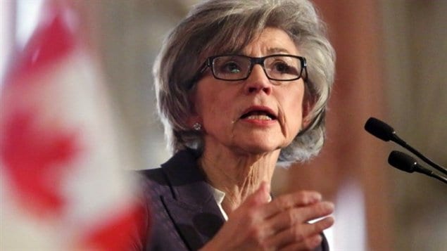 Beverly McLachlin, jueza en jefe de la Corte Suprema de Canadá.
