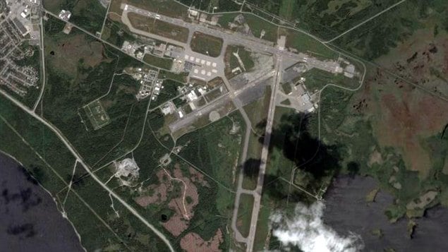 Vue aérienne de l'aéroport international de Gander.