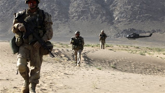 Des soldats canadiens alors qu'ils se trouvaient en mission en Afghanistanen 2011.