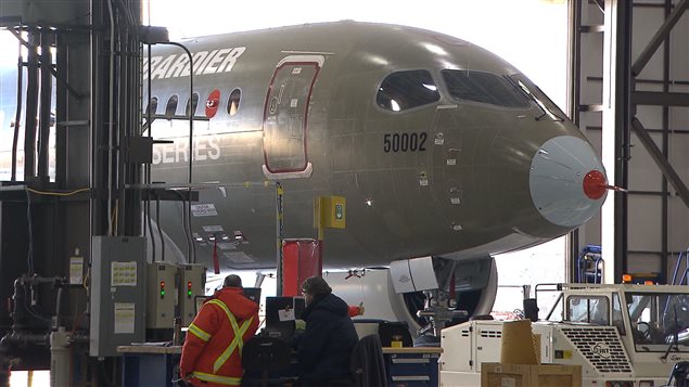 Un avión de la CSeries de Bombardier. 