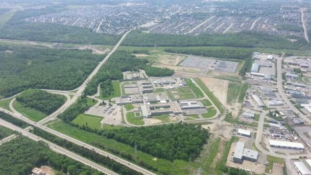 Vue aérienne de la prison d'Orsainville