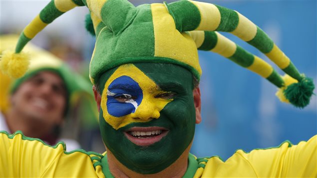 Un fan du Brésil à la Coupe du monde