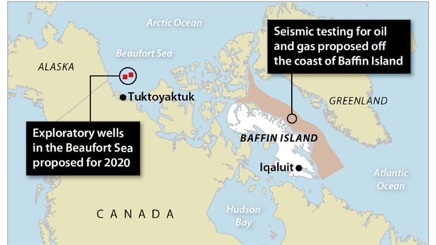  Un consortium international de trois compagnies a reçu l'aval de l'Office de l'Énergie du Canada pour réaliser des levés sismiques dans les eaux de de l'est de l'île de Baffin plus tard cet été.