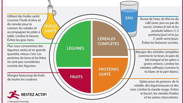 L’Assiette santé selon le Harvard School of Public Health L’Assiette santé selon le Harvard School of Public Health