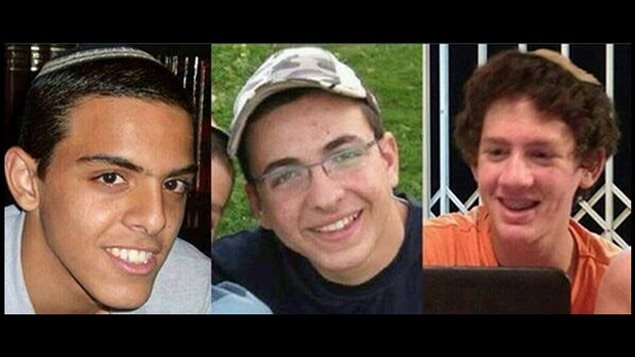 Eyal Ifrah, Gilad Shaar et Naftali Fraenkel, les trois adolescents israéliens retrouvés morts le 30 juin 2014.