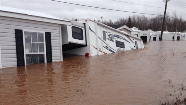  Inondation dans le comté d'Essex au Nouveau-Brunswik en 2014