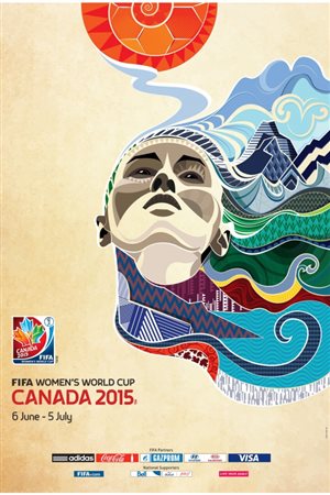 The official poster for next year's FIFA Women's World Cup was unveiled earlier this month in Brazil. It resembles a psychedelic poster or record album from the 1960s. We see a woman's face with her chin raised slightly. She is looking into the distance trailing paths of glory in the form of psychedelic hair of rainbow colours. She dominates the poster. Below her to the right is written in small black letters, 