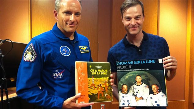 L'astronaute David St-Jacques et Stéphane Leclair L'astronaute David St-Jacques et Stéphane Leclair
