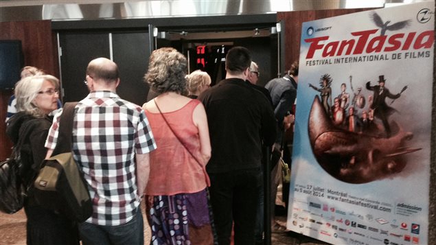 File pour la première journée du Festival Fantasia 2014. 