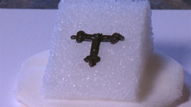 Partial three-centimetre copper crucifix found at an archaeological site suggests religious tolerance part of earliest European roots in North America