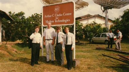 Early days of the ISU, with Bob Richards on the left