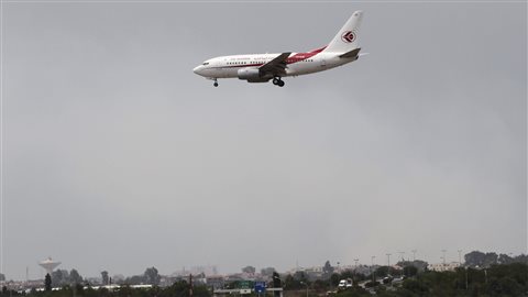 Un avion de la compagnie Air Algérie s'apprêtant à atterir à l'aéroport d'Alger