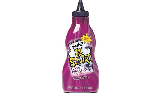 Le ketchup mauve s'est révélé être un très mauvais exemple de mise en marché Le ketchup mauve s'est révélé être un très mauvais exemple de mise en marché