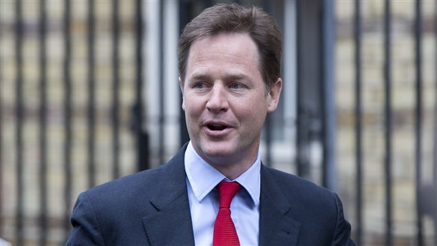 El vice primer ministro británico, Nick Clegg, en mayo 2014.