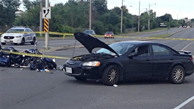 La collision a eu lieu à proximité de l’angle du chemin Montréal et de la promenade Bathgate.