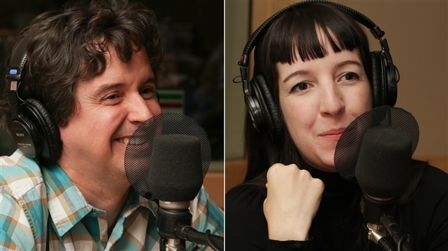 L'humoriste et auteur Yves Pelletier en compagnie de la dessinatrice Iris Boudreau. L'humoriste et auteur Yves Pelletier en compagnie de la dessinatrice Iris Boudreau.