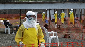 Des travailleurs de Médecins sans frontières au Liberia.