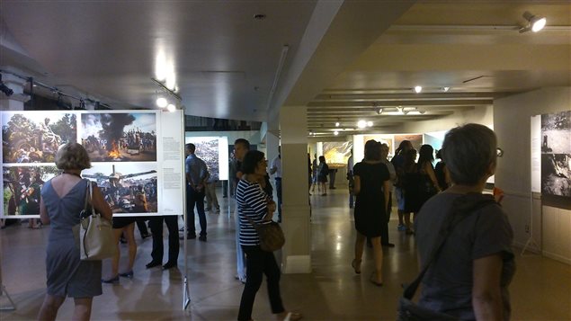 La exposición del World Press Photo de Montreal 2014 en el Viejo Montreal.