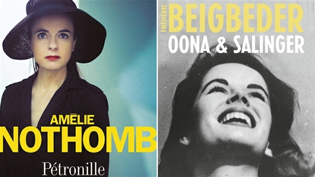 Les couvertures des livres d'Amélie Nothomb et de Frédéric Beigbeder Les couvertures des livres d'Amélie Nothomb et de Frédéric Beigbeder
