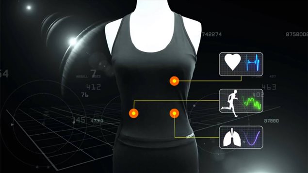 Un vêtement d'Hexoskin Un vêtement d'Hexoskin
