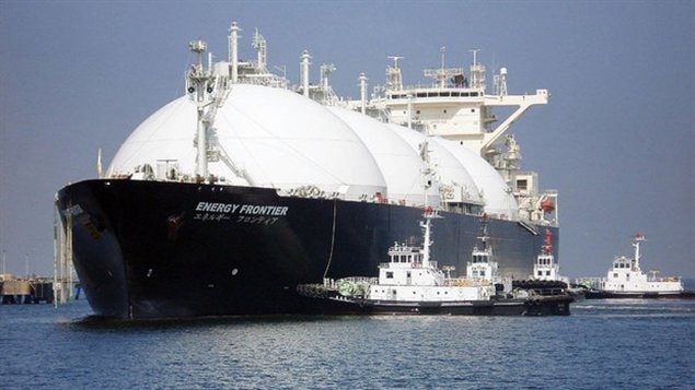 Un navire pour exporter du gaz naturel liquéfié