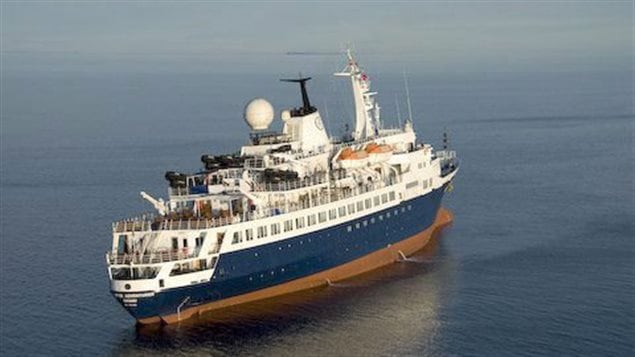 The Clipper Adventurer cruise ship shown in 2010. 