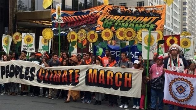 Manifestación por el clima en Nueva York