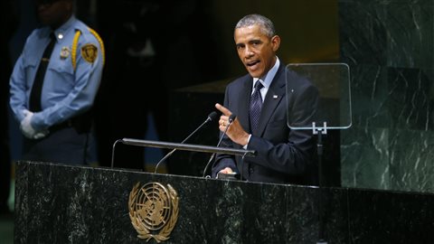 Le président Obama à la tribune de l'ONU mercredi où il a présenté sa vision du monde.