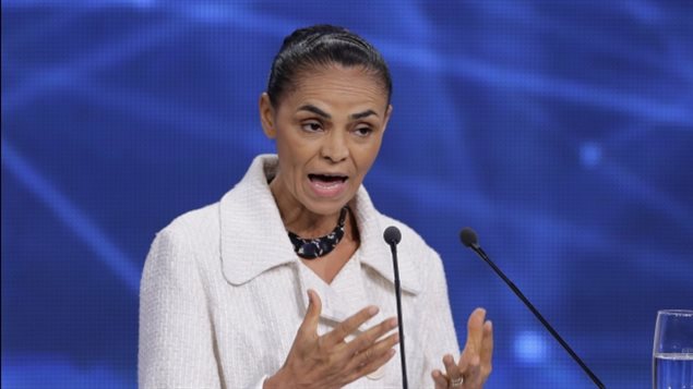 Marina Silva, candidata presidencial por el Partido Socialista Brasileño, PSB.