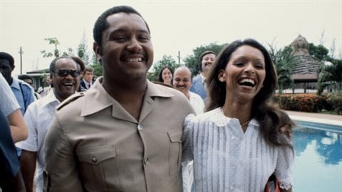 Jean-Claude Duvalier et sa femme Michele Bennet dans les années 80.