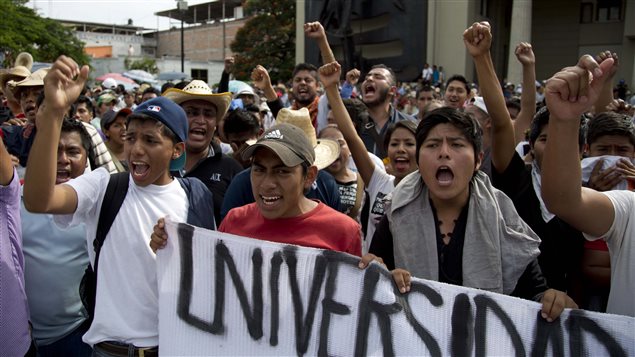 Manifestantes en México