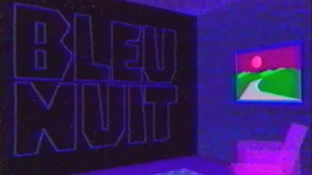 Le générique d'ouverture de l'émission <i>Bleu nuit</i>, diffusée à l'antenne de Télévision Quatre-Saisons de 1986 à 2005 Le générique d'ouverture de l'émission <i>Bleu nuit</i>, diffusée à l'antenne de Télévision Quatre-Saisons de 1986 à 2005