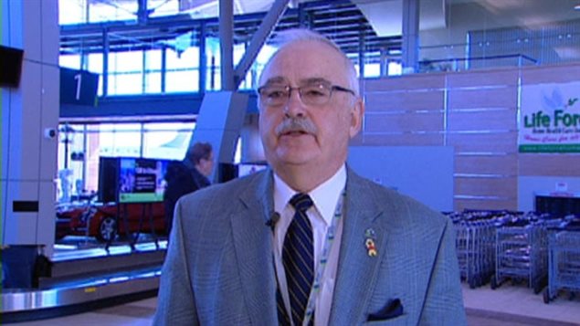 Jim Hunter, président de l'Autorité aéroportuaire de Regina.