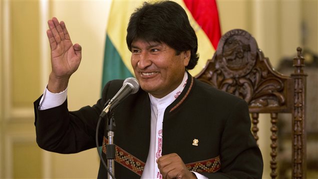 El presidente reelecto de Bolivia Evo Morales.