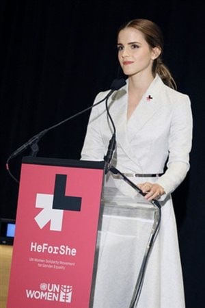 著名影星爱玛.沃森在联合国发言，呼吁性别平等。