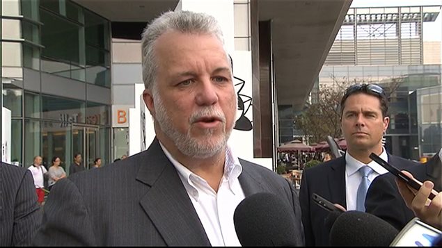 Le premier ministre du Québec, Philippe Couillard, en mission économique en Chine.