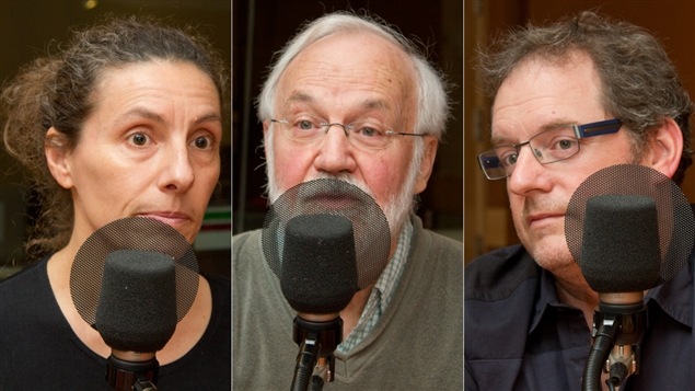 Sylvie Vanasse, ancienne bénéficiaire du le Centre de services justice réparatrice et bénévole pour l'organisme, Raoul Lincourt, président du Centre de services justice réparatrice, et le comédien Paul Doucet Sylvie Vanasse, ancienne bénéficiaire du le Centre de services justice réparatrice et bénévole pour l'organisme, Raoul Lincourt, président du Centre de services justice réparatrice, et le comédien Paul Doucet