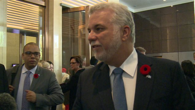 Le premier ministre québécois, Philippe Couillard, poursuit sa visite en Chine avec son homologue de l'Ontario, Kathleen Wynne et de l''île-du-Prince-Édouard, Robert Ghiz.