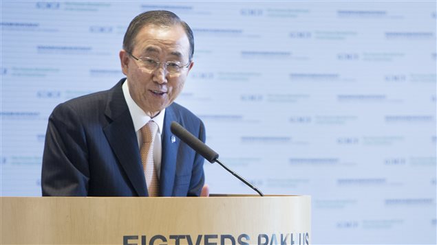 الأمين العام للأمم المتحدة بان كي مون يتحدّث في المنتدى السياسي في كوبنهاغن 