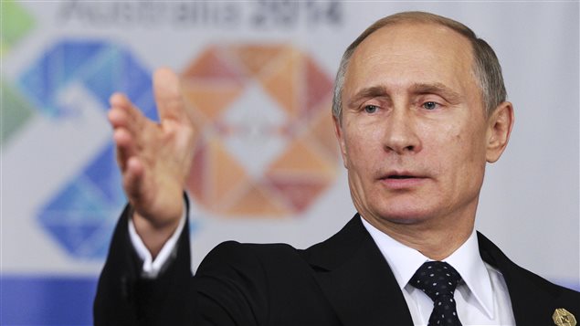 Le président russe Vladimir Poutine lors du sommet du G20 à Brisbane, en Australie.