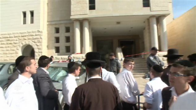Sinagoga donde se cometió el atentado esta mañana en Jerusalén Oeste.