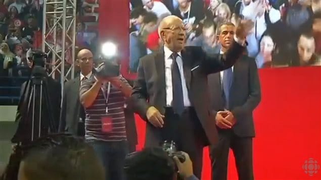 Beji Caid Essebi, candidato de la alianza Nidaa Tounes.