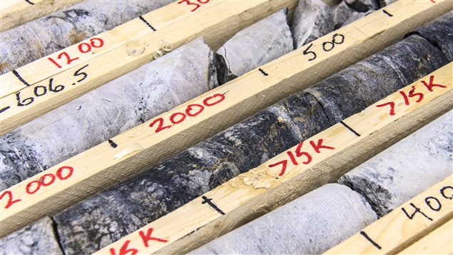 Carottes de mines d'uranium