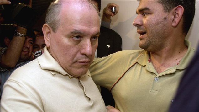 Juan Pio Paiva, dueño del Supermercado Ycuá Bolaños, al momento de su detención el 3 de agosto de 2004.