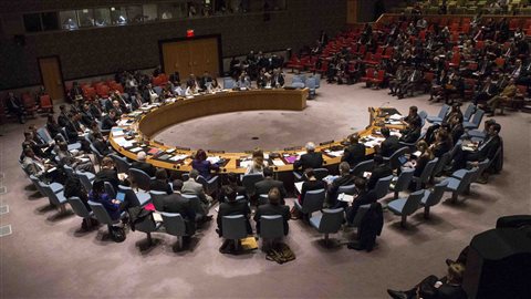 Le Conseil de sécurité en réunion sans le Canada. 