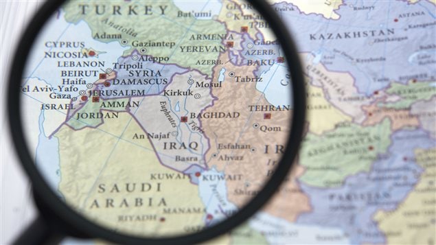 خارطة الشرق الأوسط تحت المجهر